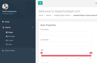 Search for a player on radarfootball.com